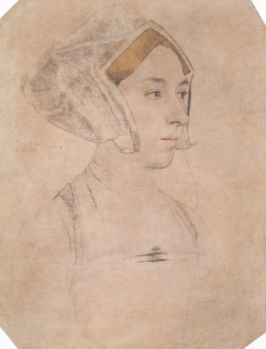 Hans Holbein the Younger, Portrait of a Lady, called Anne Boleyn. c. 1532-35. British Museum.