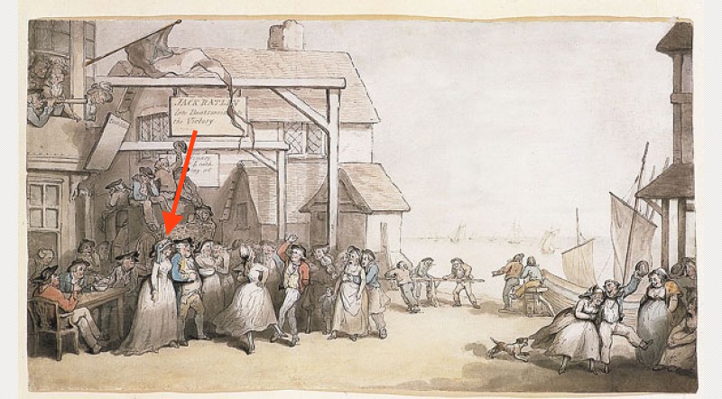 Jack Ratlin's Tavern, Portsmouth, by Thomas Rowlandson, 1784-6