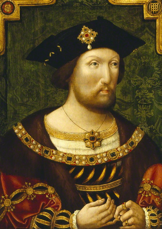 Henry VIII by Unknown artist, oil on panel, circa 1520, National Portrait Gallery