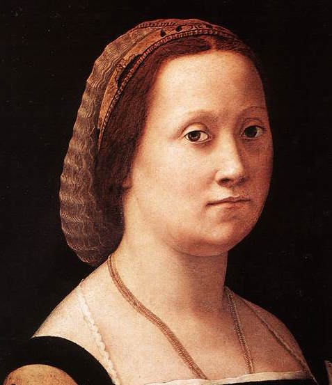 Raphael, Detail from Portrait of a Woman, 1505-6, Pitti Palace