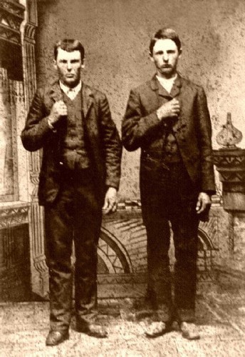 Jesse and Frank James, 1872 | via Wikimedia