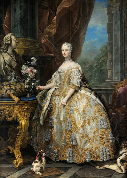 Marie Leszczinska, Queen of France (1703-1768) by Charles-André van Loo, 1747, Palace of Versailles