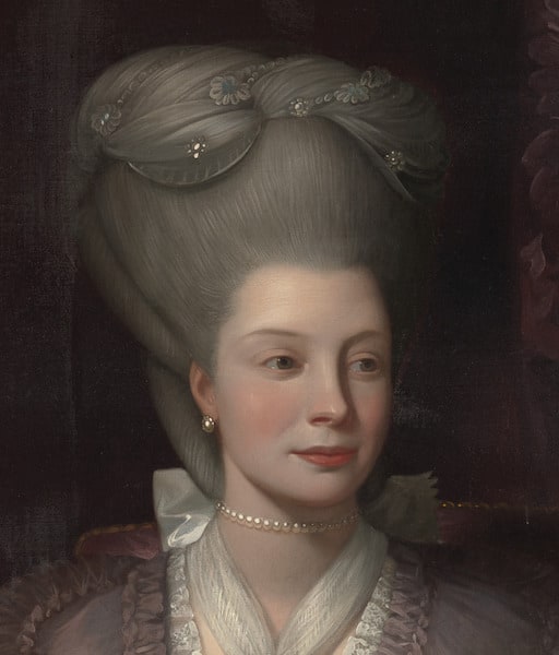 Benjamin West, 1738–1820, American, active in Britain (from 1763), Queen Charlotte, 1777, Oil on canvas, Yale Center for British Art, Paul Mellon Collection