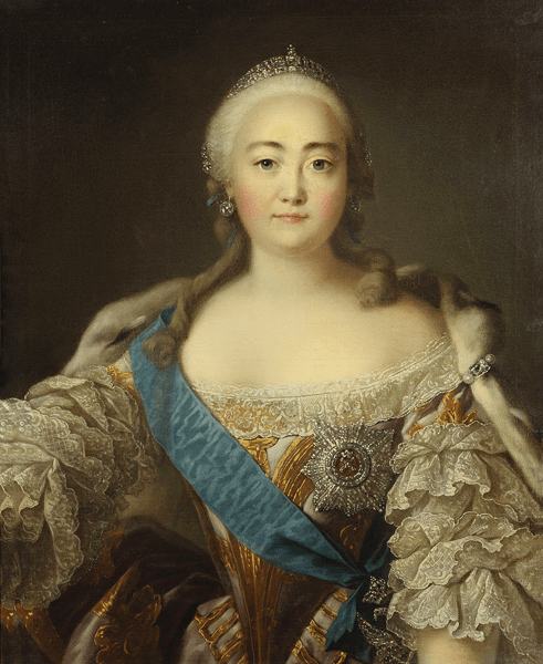 Elizabeth of Russia by L. Tocque, Tretyakov Gallery, from Wikimedia Commons.