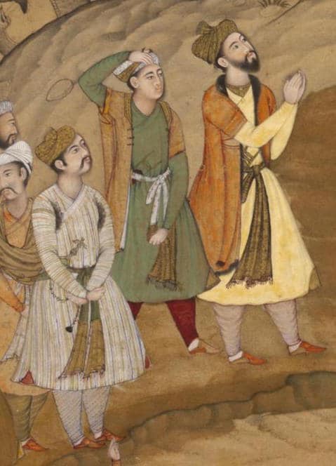 Detail from "Akbar and Delegation from the Governor of Nagor," 1590-95, Victoria &amp; Albert Museum
