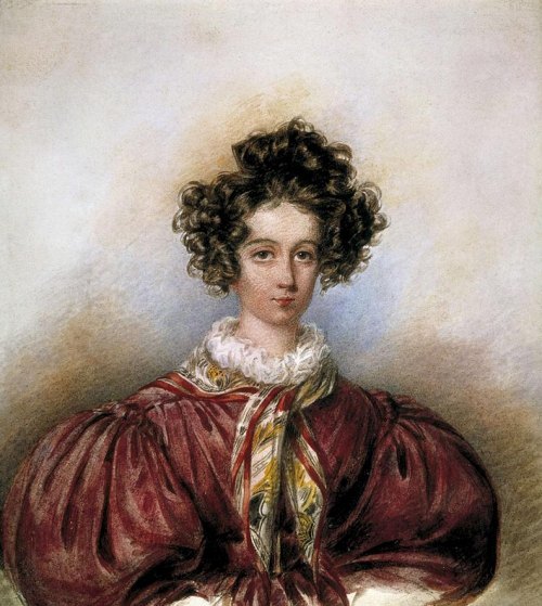 Portrait by Candide Blaize, of Aurore Dupin, c. 1830