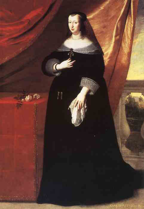 Portrait of Anne of Austria (1601-1666) by the workshop of Philippe de Champaigne c. 1647, via Wikimedia Commons