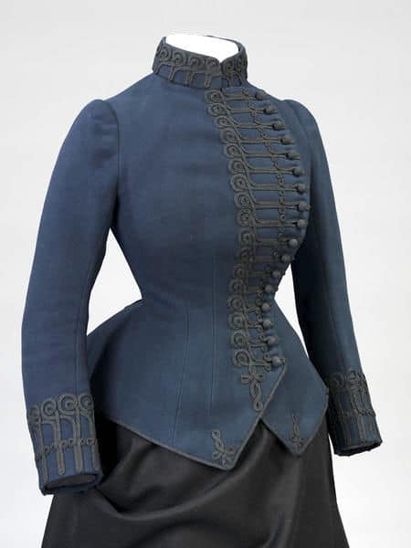 Riding habit jacket, John Redfern & Sons, 1885-6, Victoria & Albert Museum