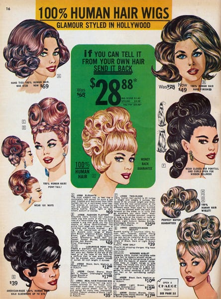 1960s Fredericks wig advertisement