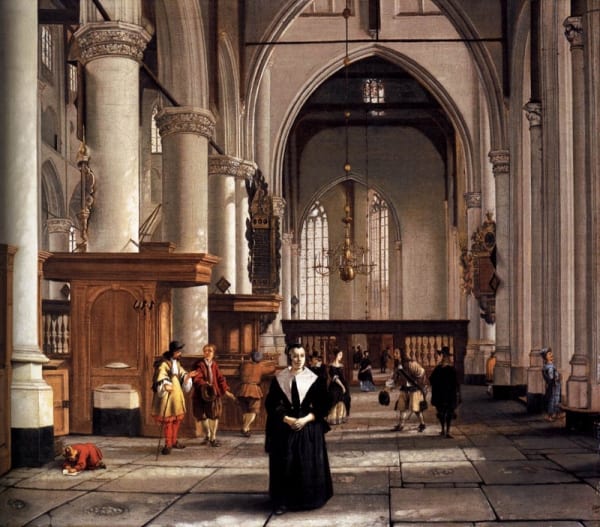 1666 - Interior of the Sint Laurenskerk in Rotterdam by Cornelis de Man