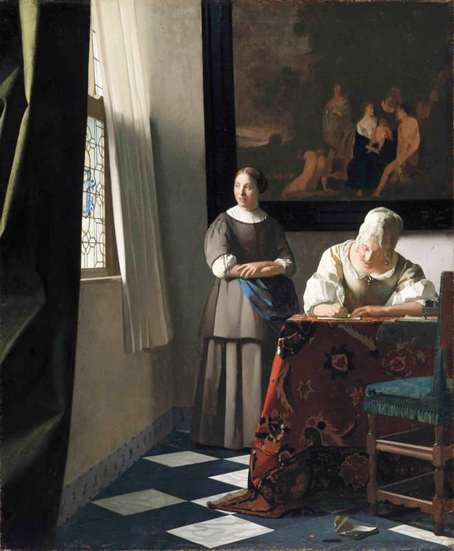 1670 - Lady Writing a Letter - by Johannes Vermeer