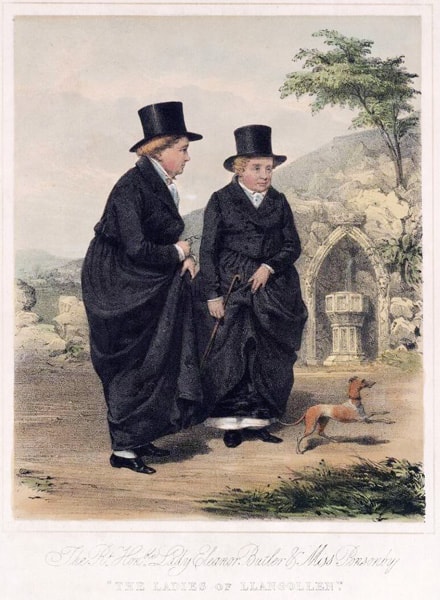 Portrait of the Rt. Honorable Lady Eleanor Butler & Miss Ponsonby, 'The Ladies of Llangollen' (Wikimedia Commons)