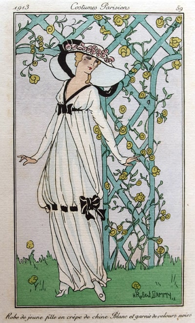 1913, Journal des Dames et des Modes, Costumes Parisiens No. 59 - H. Robert Dammy