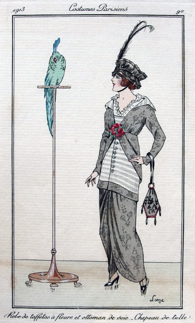 1913, Journal des Dames et des Modes, Costumes Parisiens No. 90 - Loeze