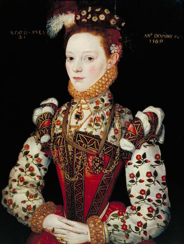 A Young Lady Aged 21, Possibly Helena Snakenborg, Later Marchioness of Northampton, 1569, British School, 16th century 1500-1599, Presented by the Friends of the Tate Gallery 1961 http://www.tate.org.uk/art/work/T00400