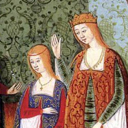 1400s - Isabella of Castille in the Conquest of Granada, by Pedro Marcuello at the Musée Condé via Wikimedia Commons