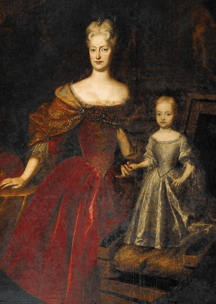 Follower of Louis de Silvestre, Presumed portrait of Empress Elisabeth Christine (1691-1750) and her daughter, c. 1718-25, Sotheby's