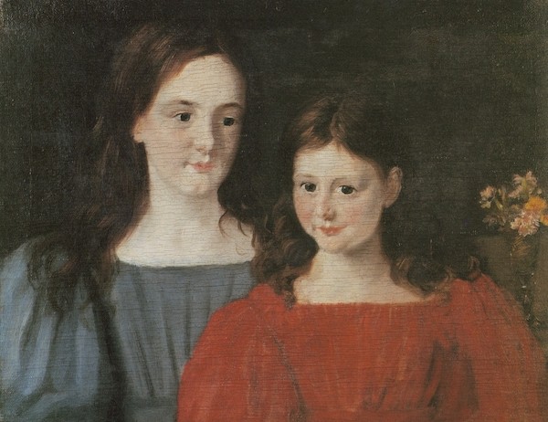 Mathias Stoltenberg, Portrait of the sisters Marthina og Fernanda Debes, 1834, via Wikimedia Commons
