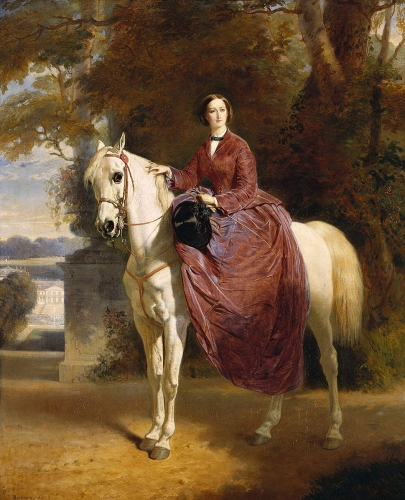 Charles-Édouard Boutibonne, Eugénie, Empress of the French (1826-1920), before Jul 1856, Royal Collection.