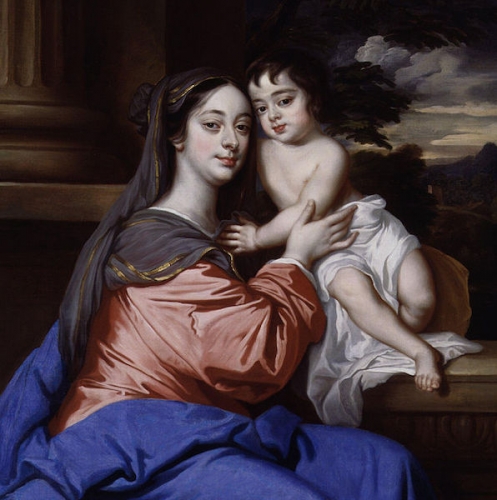 Barbara Palmer (née Villiers), Duchess of Cleveland with her son, Charles Fitzroy, as Madonna and Child, after Peter Lely, 1664, National Portrait Gallery