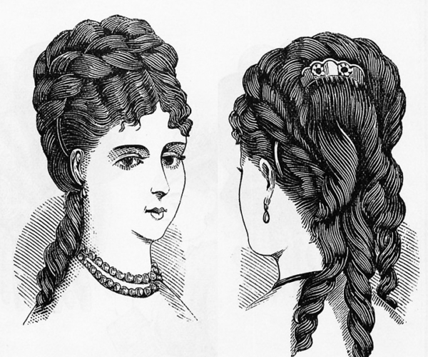1877 - women's hair - evening