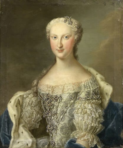 Portrait of Marie Thérèse Raphaëlle of Spain, Dauphine of France by Daniel Klein the younger, c. 1745, Palace of Versailles.