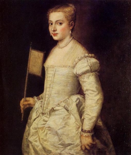 Tiziano Vecellio (Titian), Portrait Of A Lady In White, 1553.