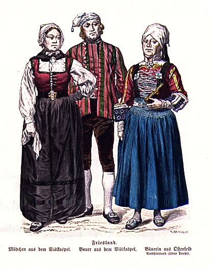 Frisia - Girl and Peasant From Wyck, Peasant Woman from Ostenfeld. Braun &amp; Schneider, c. 1861-1880.