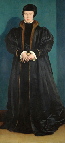 Christina of Denmark, Duchess of Milan, in mourning by Hans Holbein, 1538, National Gallery