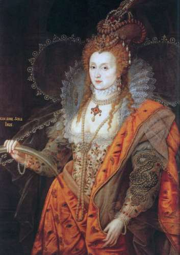 1600-02 The Rainbow Portrait of Queen Elizabeth I attr to Isaac Oliver or Marcus Gheeraerts the Younger Collection of Marquesse of Salisbury