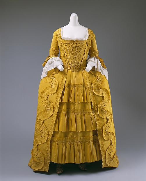 Dress (sack-back gown), ca. 1760, British, Metropolitan Museum of Art