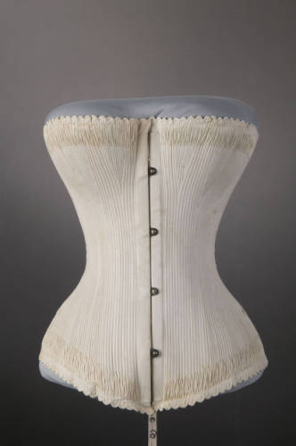 Wedding corset, 1887, Chicago History Museum