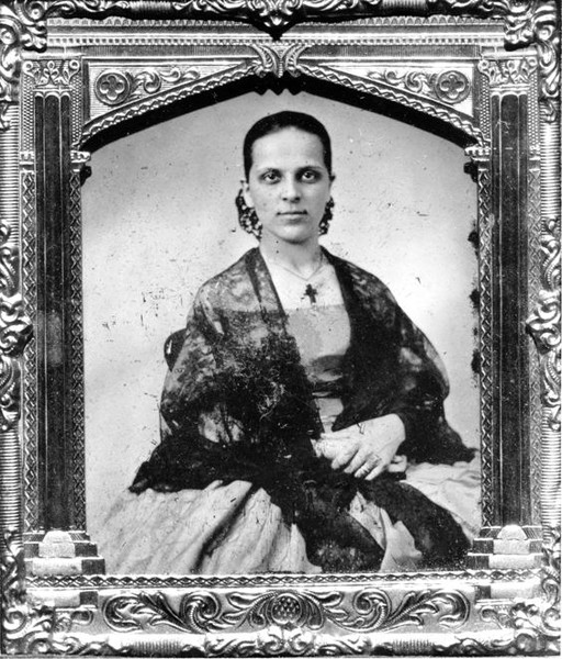 Californio woman, 1856, Oakland Museum of California.