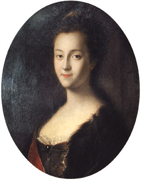 Grand Duchess Ekaterina by L. Caravaque, 1745, Gatchina Museum. Wikamedia Commons.
