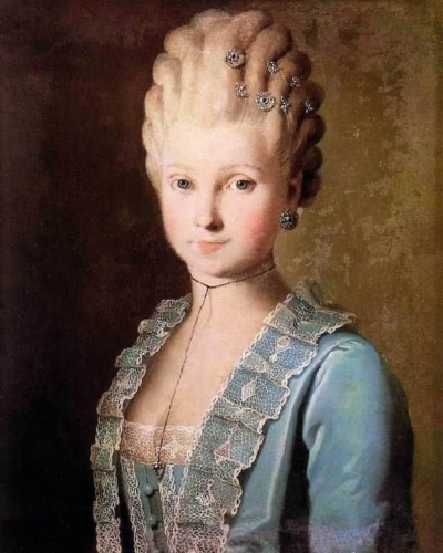 Portrait of a woman by Carl-Ludwig Johann Christineck, 1770s