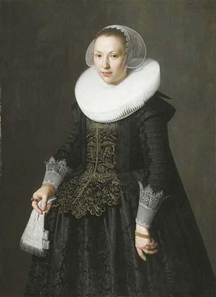 1633, portrait of a lady, by Nicolaes Eliasz Pickenoy, from the Detroit Institute of Art.