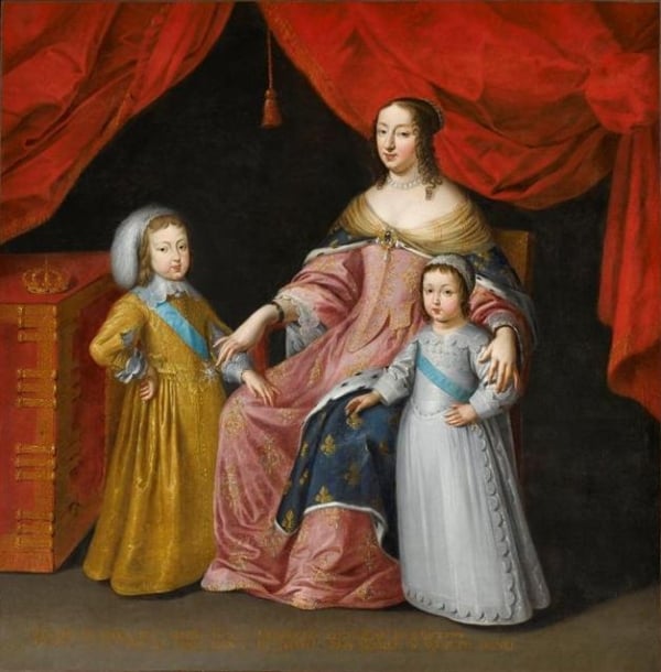 Anna of Austria with her children, first half of the 17th c., Palace of Versailles