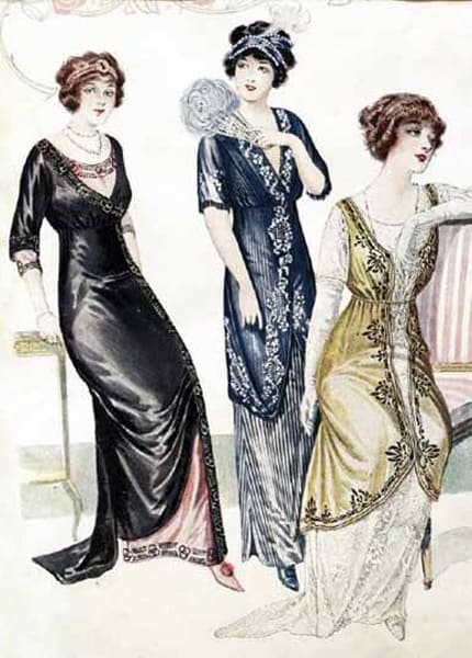 1913 evening gowns