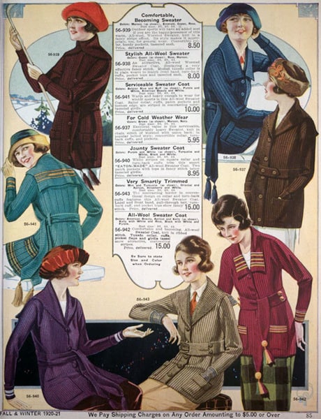 1921 women's sweaters