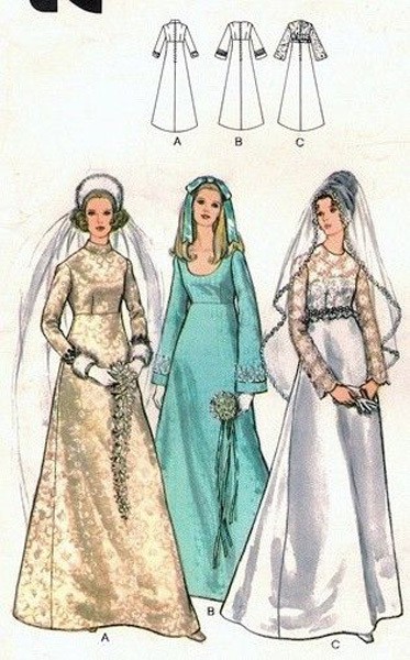 1960s wedding dress patterns