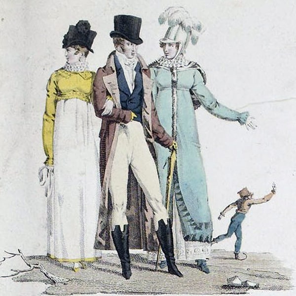 1810s, fashionable trio