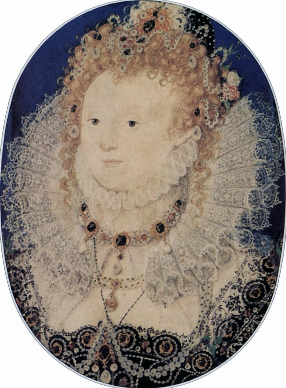 1590 - Queen Elizabeth, miniature by Hilliard