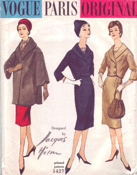 Similar to a typical Vogue 1958 suit pattern