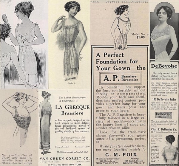 Brassieres, Vogue magazine, 1911-1912