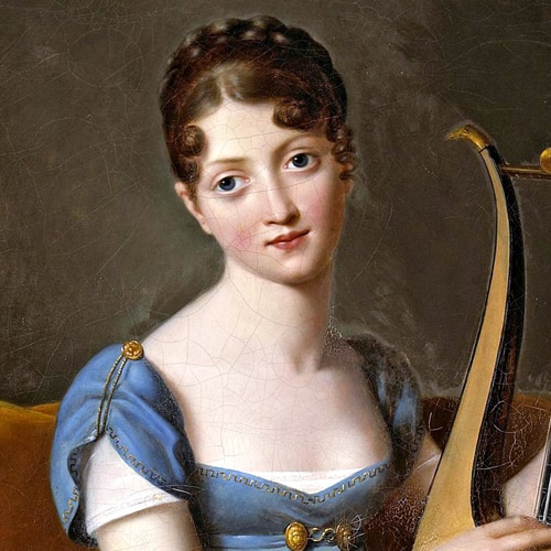 1810 - Madame Recamier with Lyre by François Gérard via Wikimedia Commons