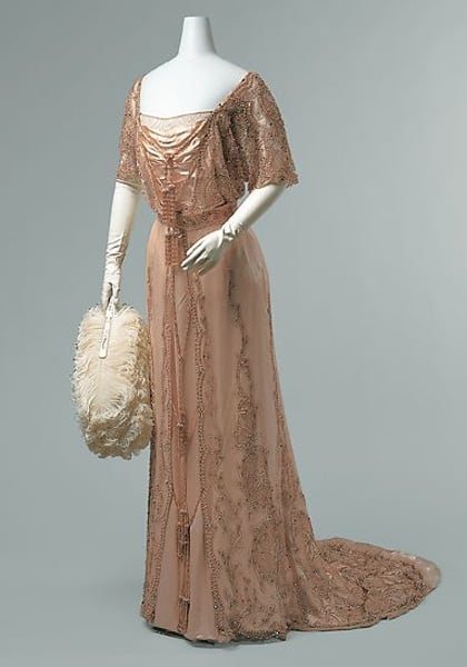 1910-1912 - G & E Spitzer evening dress via Met Museum