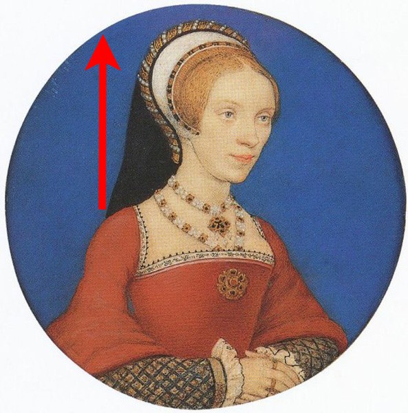 1538 - Lady Audley by Hans Holbein the Younger via Wikimedia Commons.