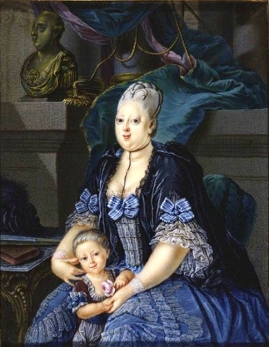 Mathilde of Denmark by Carl Daniel Voigts, 1773, Royal Collection.