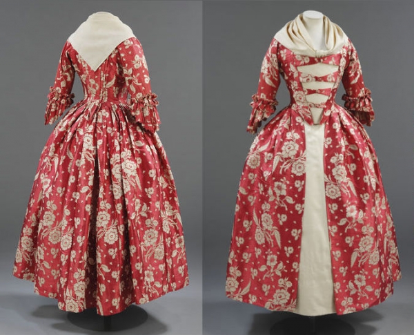 Gown, originally 1740s but altered 1760s and 1950s, Victoria & Albert Museum
