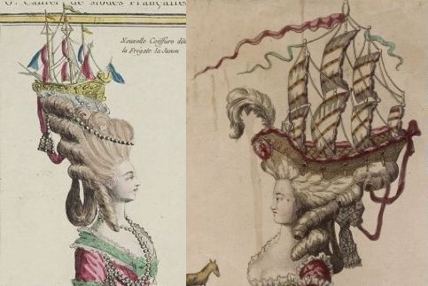 "New Coiffure called the Frigate the Junon"; the "Belle Poule"
